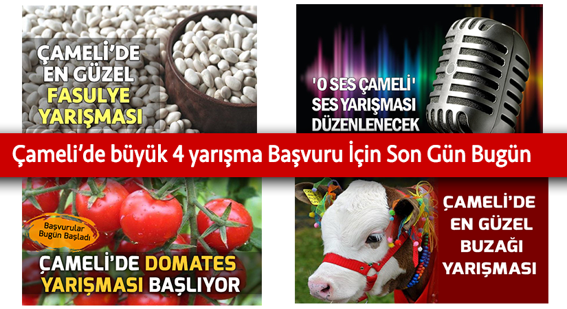 Çameli’de büyük 4 yarışma, başvuru için son gün bugün