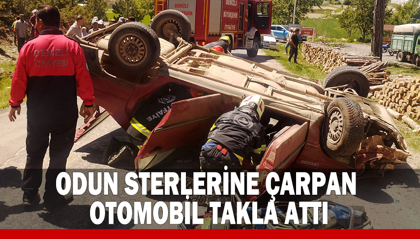 Takla Atan Otomobilde Sürücü Yaralandı